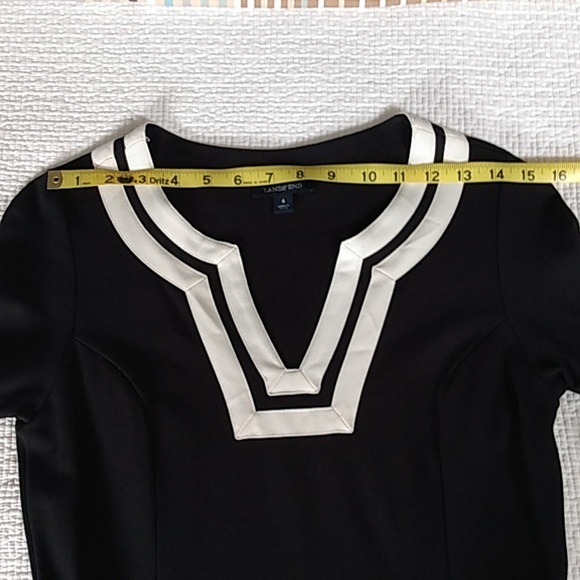Ponte knit dress LBD Lands End size 4 - Picture 7 of 12